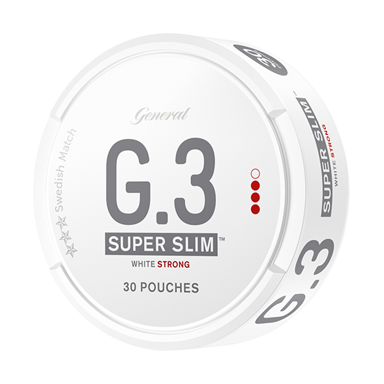 General G.3 Super Slim White Strong Portionssnus