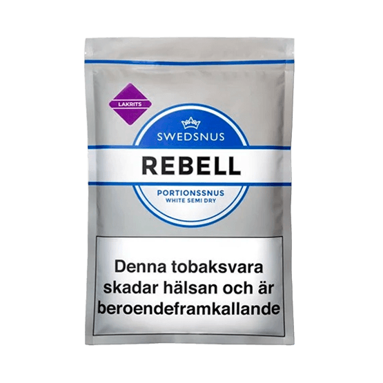 Swedsnus Rebell Lakrits Portion Bag
