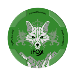 White Fox Peppered Mint Slim All White Portion