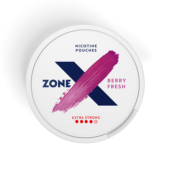 zoneX Berry Fresh Extra Strong Strong Slim All White Portion