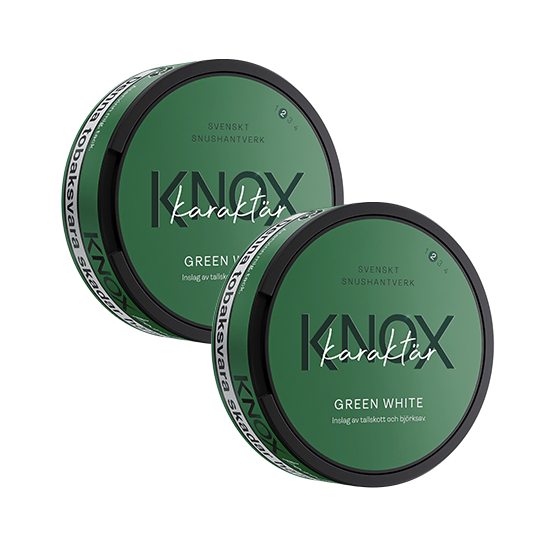 Knox Karaktär Green White Limited Edition 2-pack