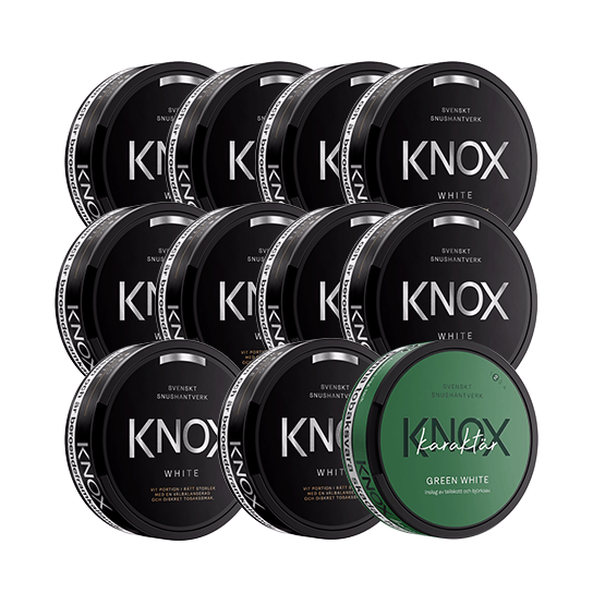 Mixpack 10 Knox White & 1 Knox Green White