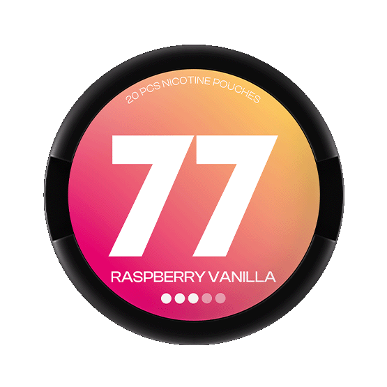 77 Nicotine Pouches Raspberry & Vanilla