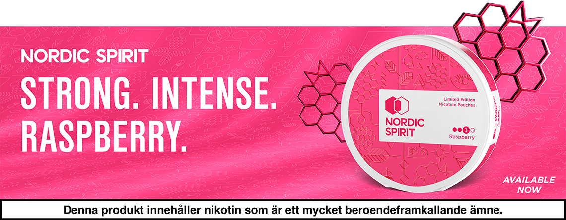 Vit Snus Raspberry Köp Snus Online – 4,7 ★ på Trustpilot – Billigt Snus