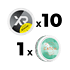 Mixpack 10 XR General Slim White & 1 Catch White Spearmint Mini
