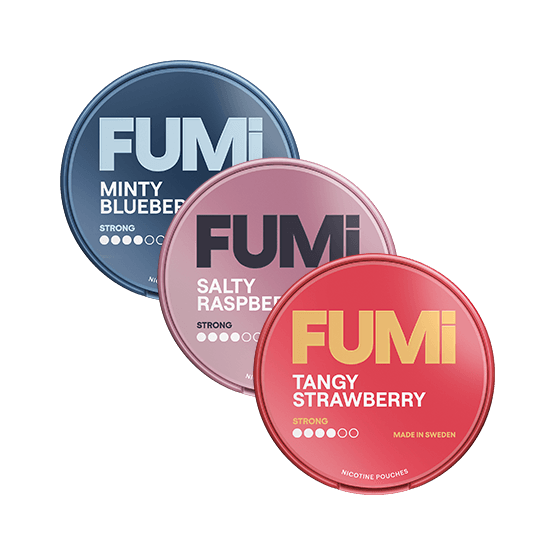 FUMi Salty Raspberry Strong + FUMi Minty Blueberry Strong + FUMi Tangy Strawberry Strong Mixpack